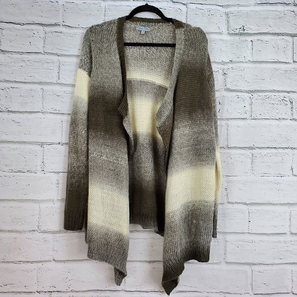 Olivia sky 1x xl open front long cardigan
